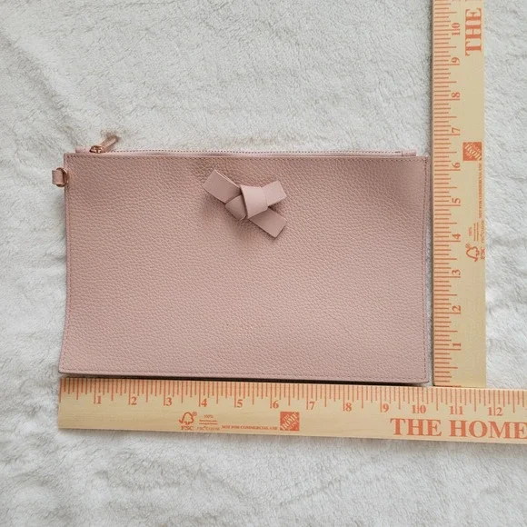 NEW Ted Baker Pink Giant Knot Bow Leather Shopper Tote Bag with Pouch MSRP
